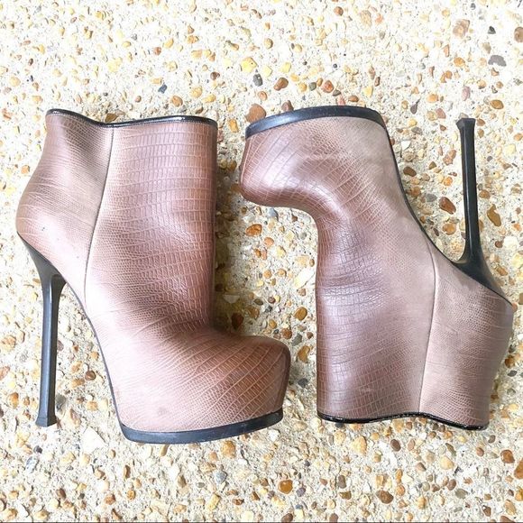 Yves St Laurent Tribtoo Stiletto Ankle Boots Size 5.5 - Picture 2 of 11